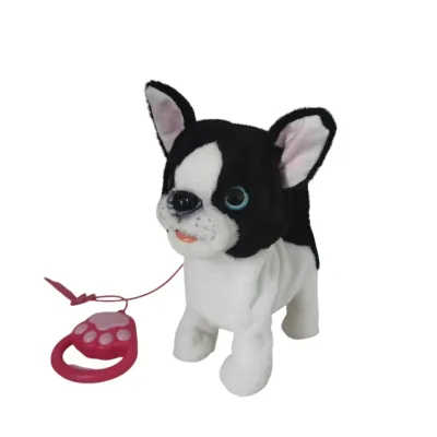 Vardem Peluş Tasmalı Yürüyen-Havlayan Fransız Bulldog Köpek