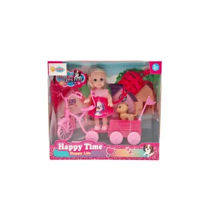 KUT. 12CM. BİSİKLET VE PUSETLİ BEBEK