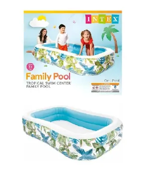Intex 57177 Tropikal Desenli Aile Boyu Havuz 229 cm