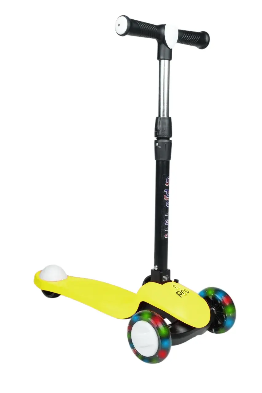 PRO WHEELS IŞIKLI SCOOTER SARI 3+ 50 KG