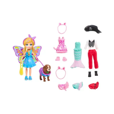 Polly Pocket ve Hayvan Dostu Kostüm Giyiyor Oyun Seti