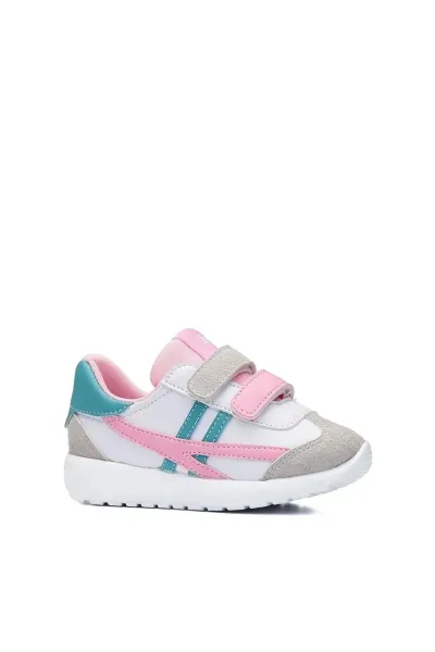 Bebek Hafif Rahat Yumuşak Esnek Ortopedik Çift Cırtlı İlk Adım Sneaker Spor Ayakkabı