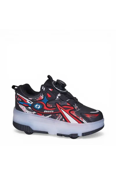 Patenli Işıklı 4 Tekerlekli LED Spor Ayakkabı Sneaker