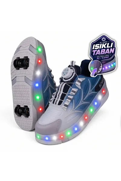 Aile Kombini LED Işıklı Paten Spor Ayakkabı 30-40 Numara