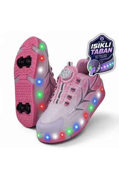 Aile Kombini LED Işıklı Paten Spor Ayakkabı 30-40 Numara