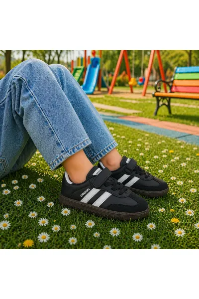 Günlük Unisex Çocuk Sneaker Bağcıklı Hafif Esnek Kaymaz Taban Ayakkabı