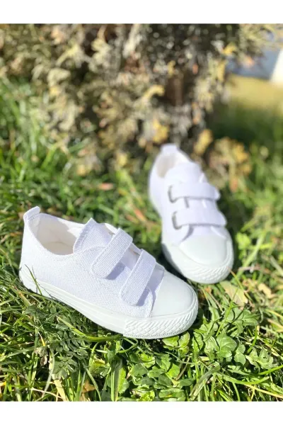 Keten Kız Çocuk Spor Ayakkabısı Sneaker — Beyaz