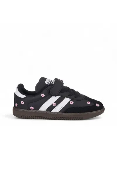 Mevsimlik Unisex Kız Erkek Çocuk Günlük Sneaker Spor Ayakkabı — Siyah