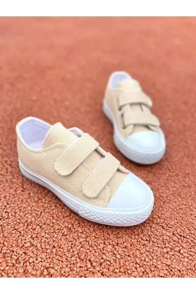 Keten Kız Çocuk Spor Ayakkabısı Sneaker — Bej