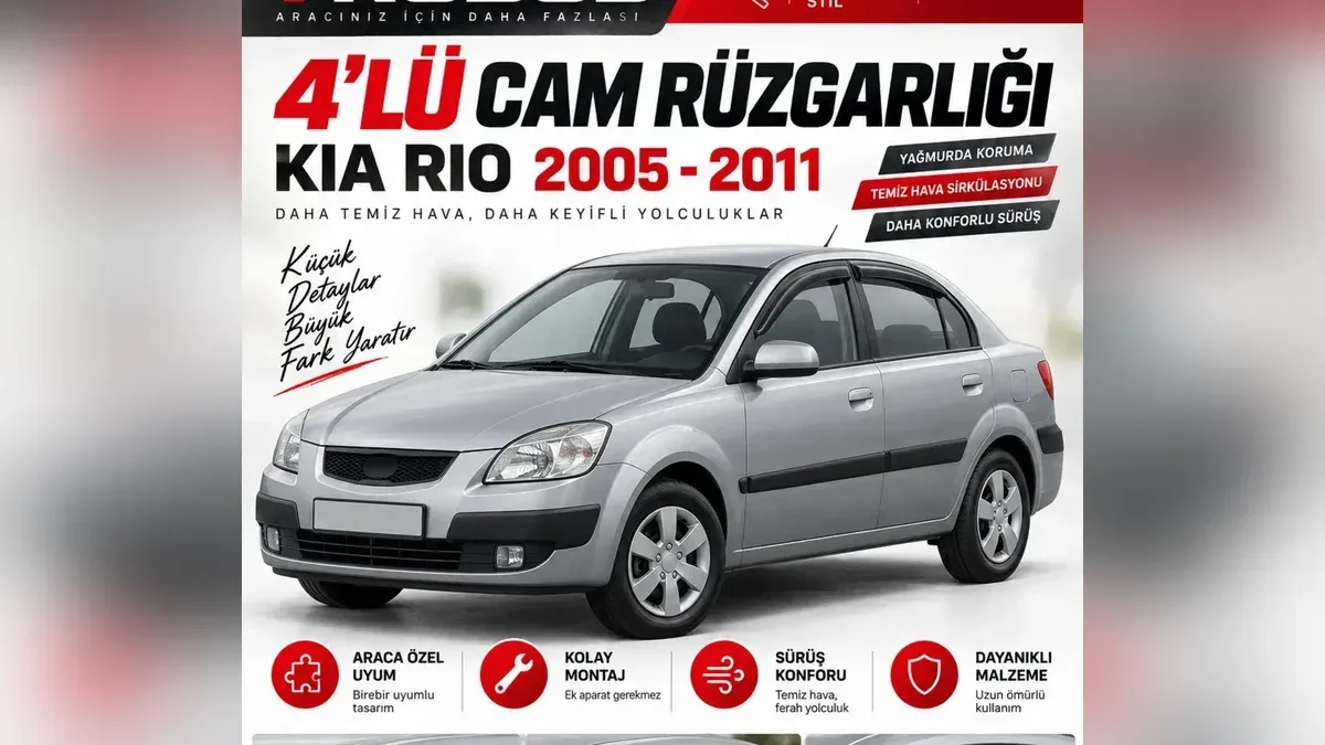 Kia Rio Aksesuar Rehberi: Rüzgarlık, Paspas, Bagaj Havuzu, Branda