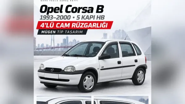 Opel Corsa B-F Aksesuar Rehberi: Rüzgarlık, Paspas, Bagaj, Kılıf