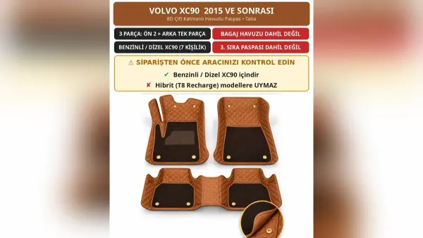 Volvo XC90 Paspas ve Bagaj Havuzu: Motor Tipine ve Nesle Göre Seçim