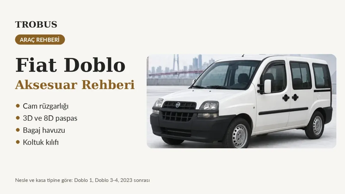 Fiat Doblo Aksesuar Rehberi: Rüzgarlık, Paspas Seti, Araca Özel Kılıf