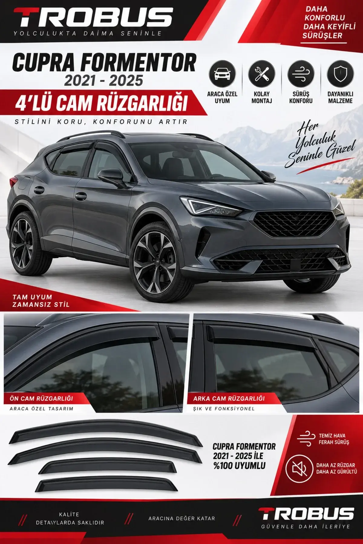 Cupra Formentor (2021 ve Sonrası) Cam Rüzgarlığı 4'lü (1)