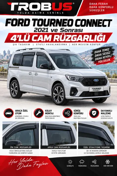 Ford Connect (2021 ve Sonrası) Cam Rüzgarlığı 4'lü