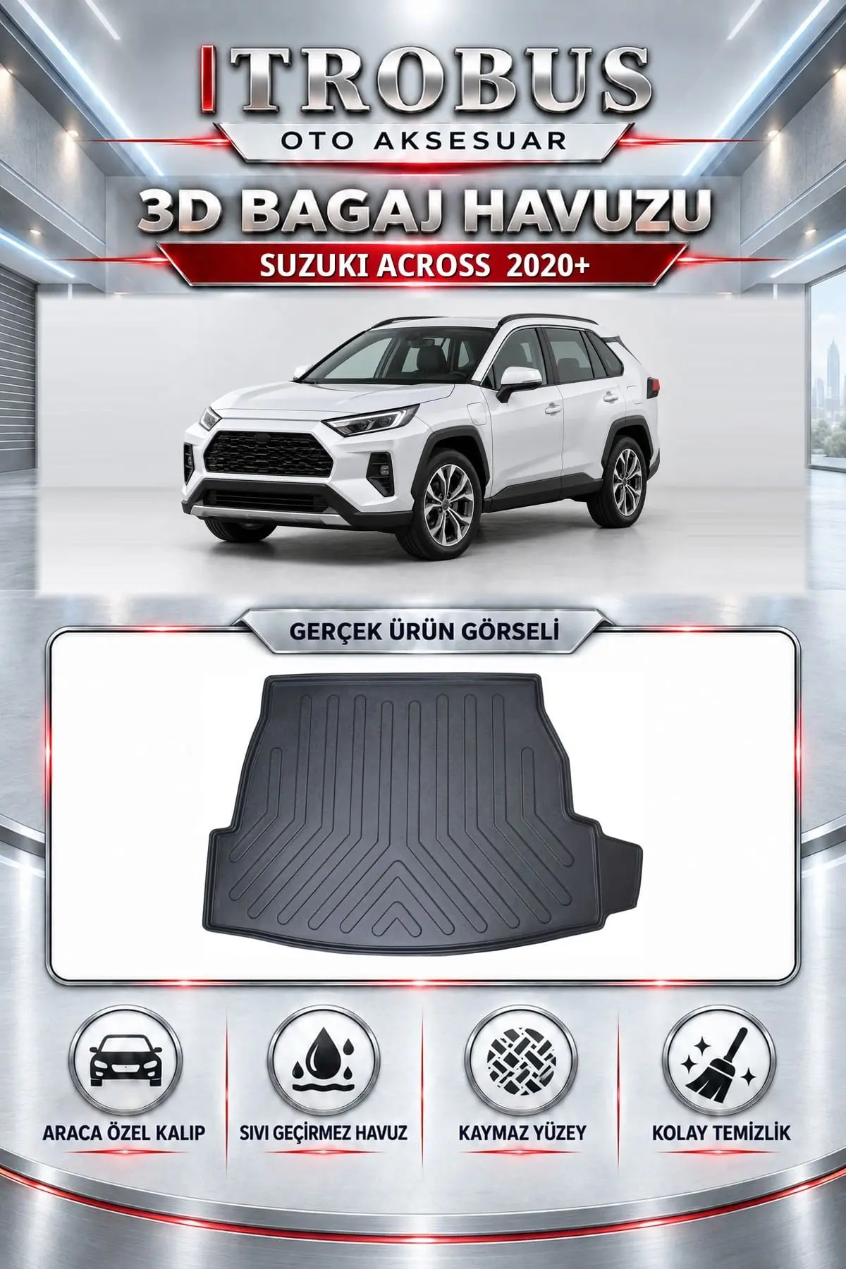 Suzuki Across 2020 Sonrası Araca Özel 3D Bagaj Havuzu