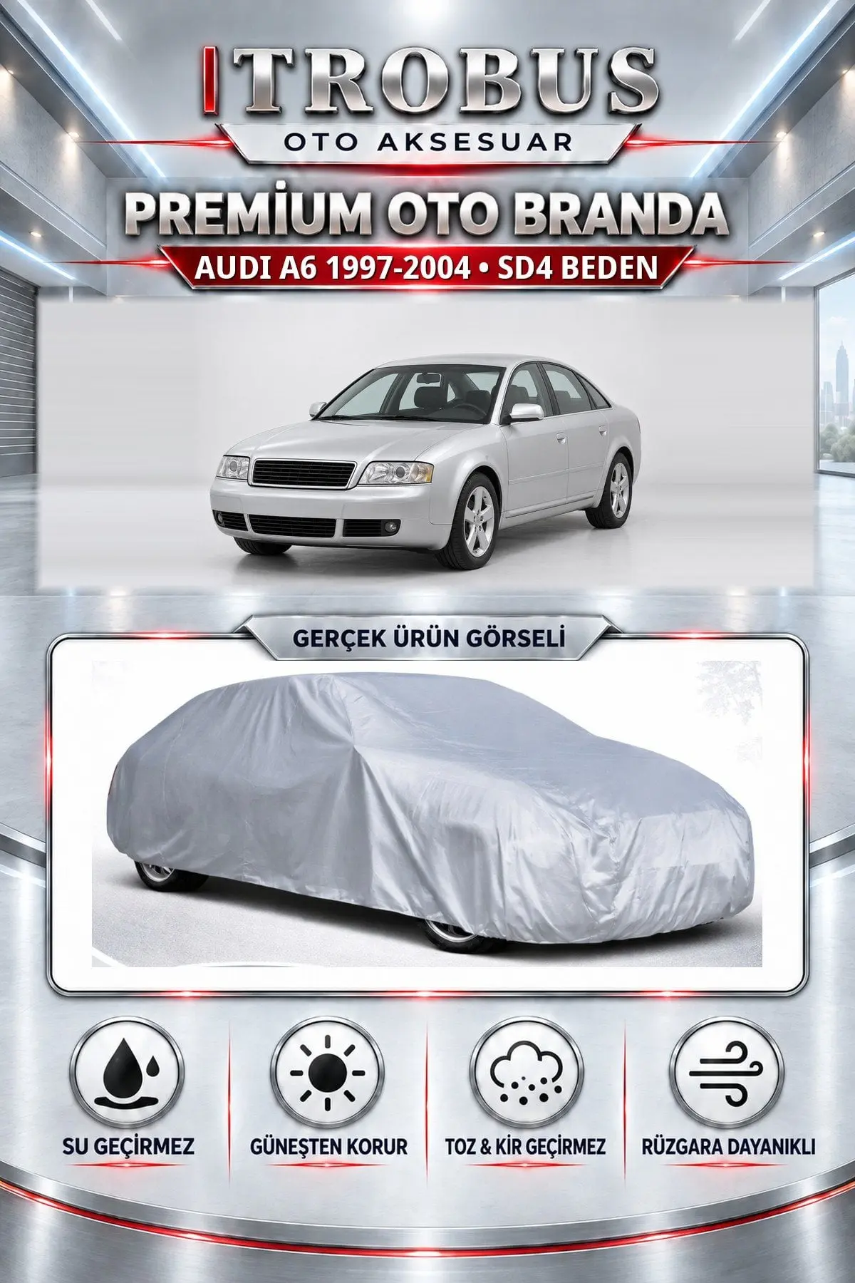Audi A6 2002 ve Öncesi Uyumlu Premium Oto Branda – SD4 Beden