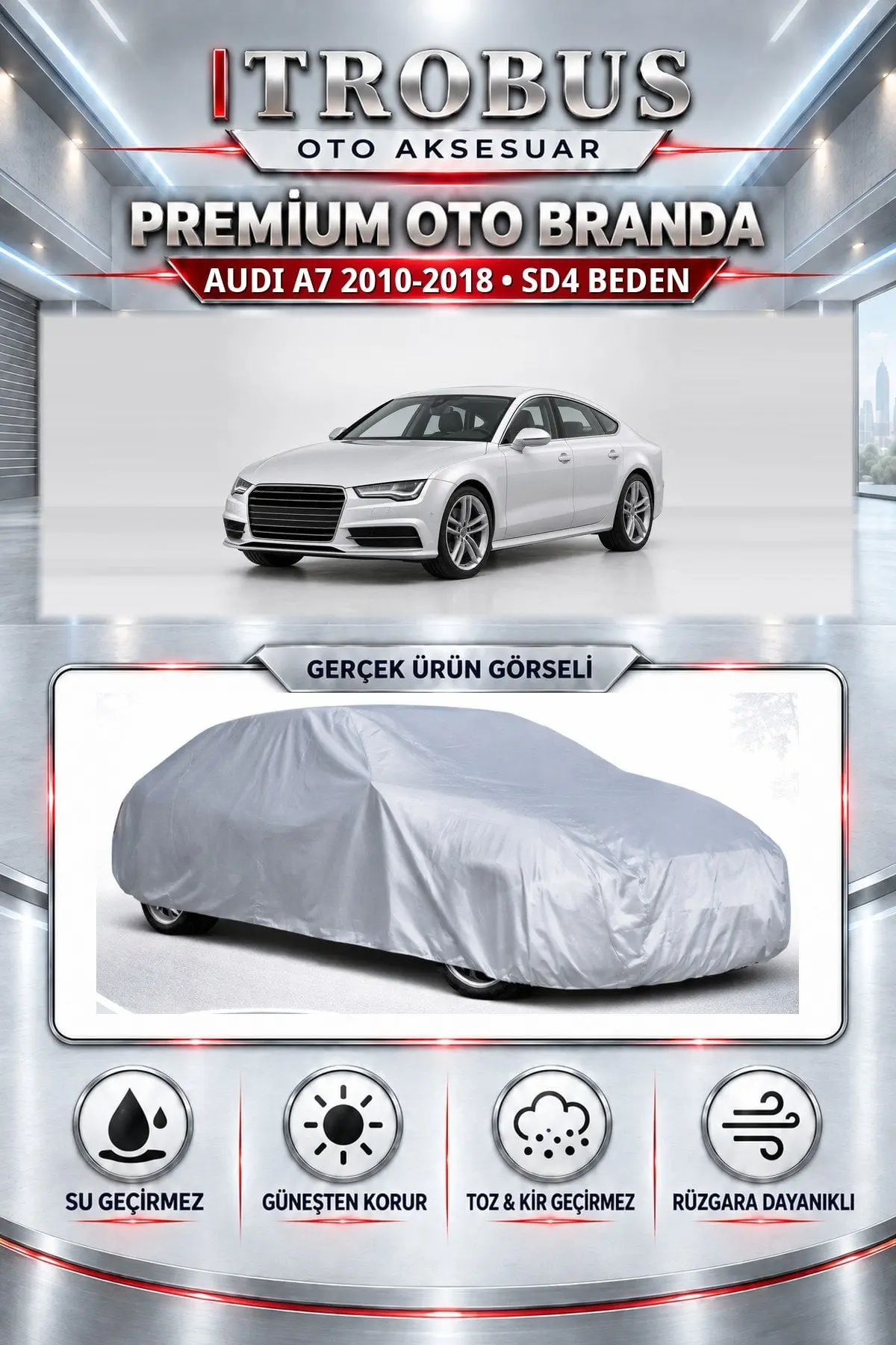 Audi A7 2010 ve Sonrası Uyumlu Premium Oto Branda – SD4 Beden