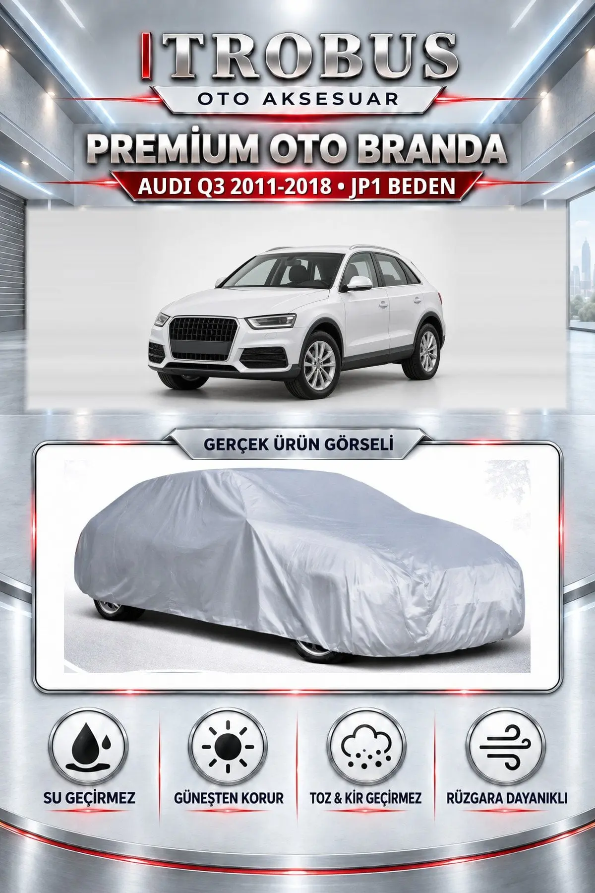 Audi Q3 2011 ve Sonrası Uyumlu Premium Oto Branda – JP1 Beden
