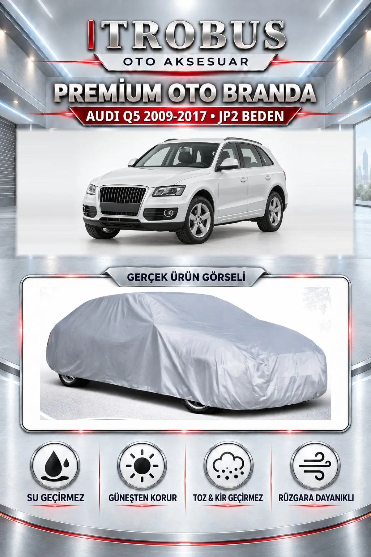 Audi Q5 2008 ve Sonrası Uyumlu Premium Oto Branda – JP2 Beden