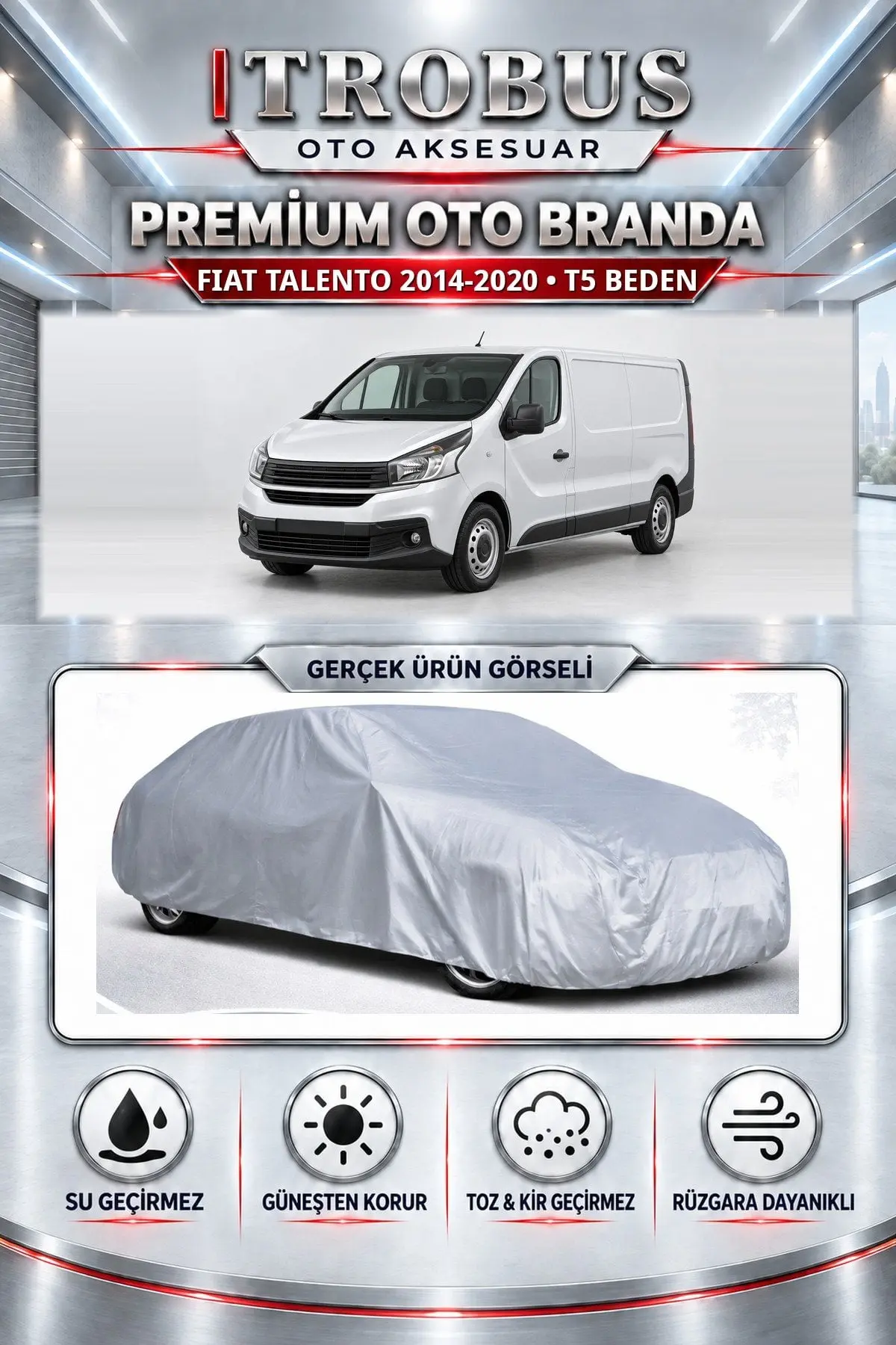 Fiat Talento 2016-2022 Uyumlu Premium Oto Branda – T5 Beden