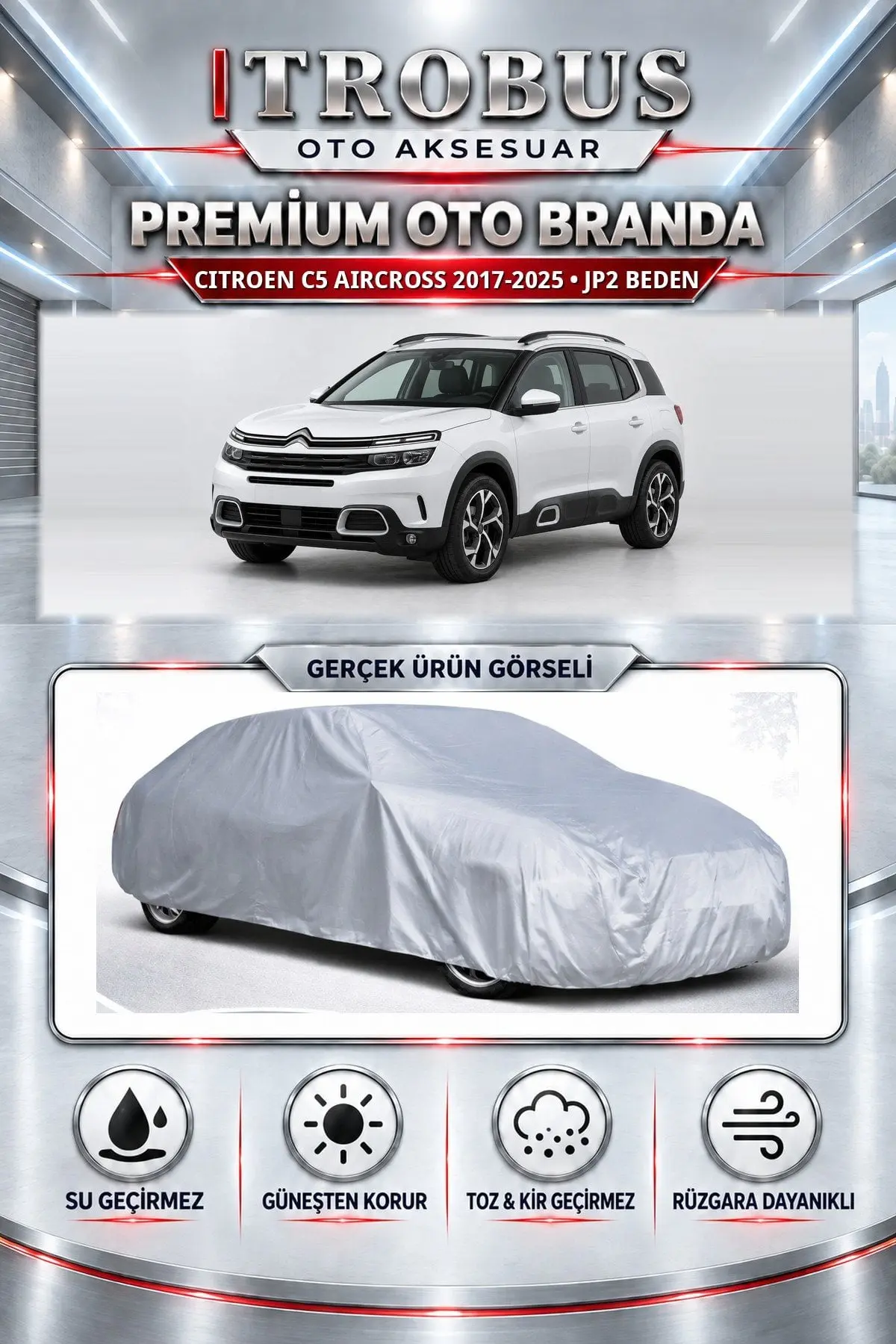 Citroen C5 Aircross 2018 ve Sonrası Uyumlu Premium Oto Branda – JP2 Beden