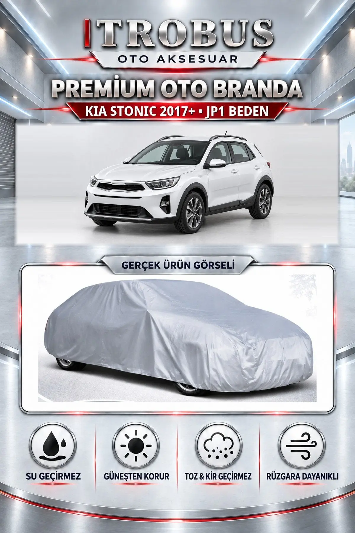 KIA Stonic 2017 ve Sonrası Uyumlu Premium Oto Branda – JP1 Beden