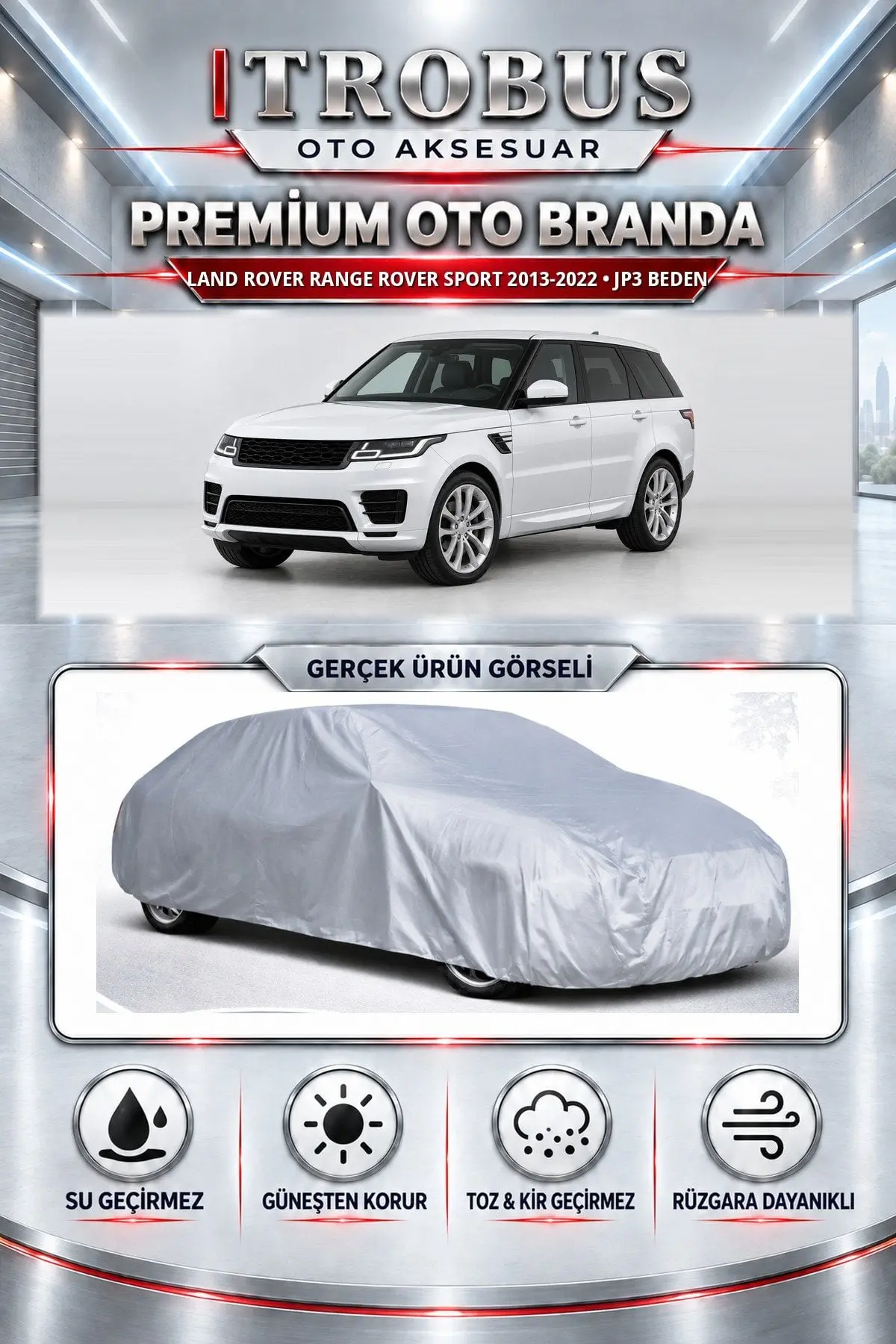 Land Rover Range Rover Sport 2013 ve Sonrası Uyumlu Premium Oto Branda – JP3 Beden