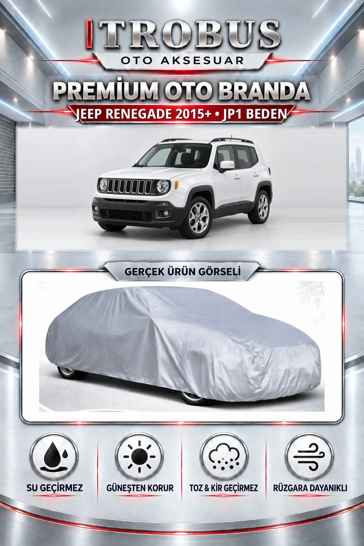 Jeep Renegade 2014 ve Sonrası Uyumlu Premium Oto Branda – JP1 Beden