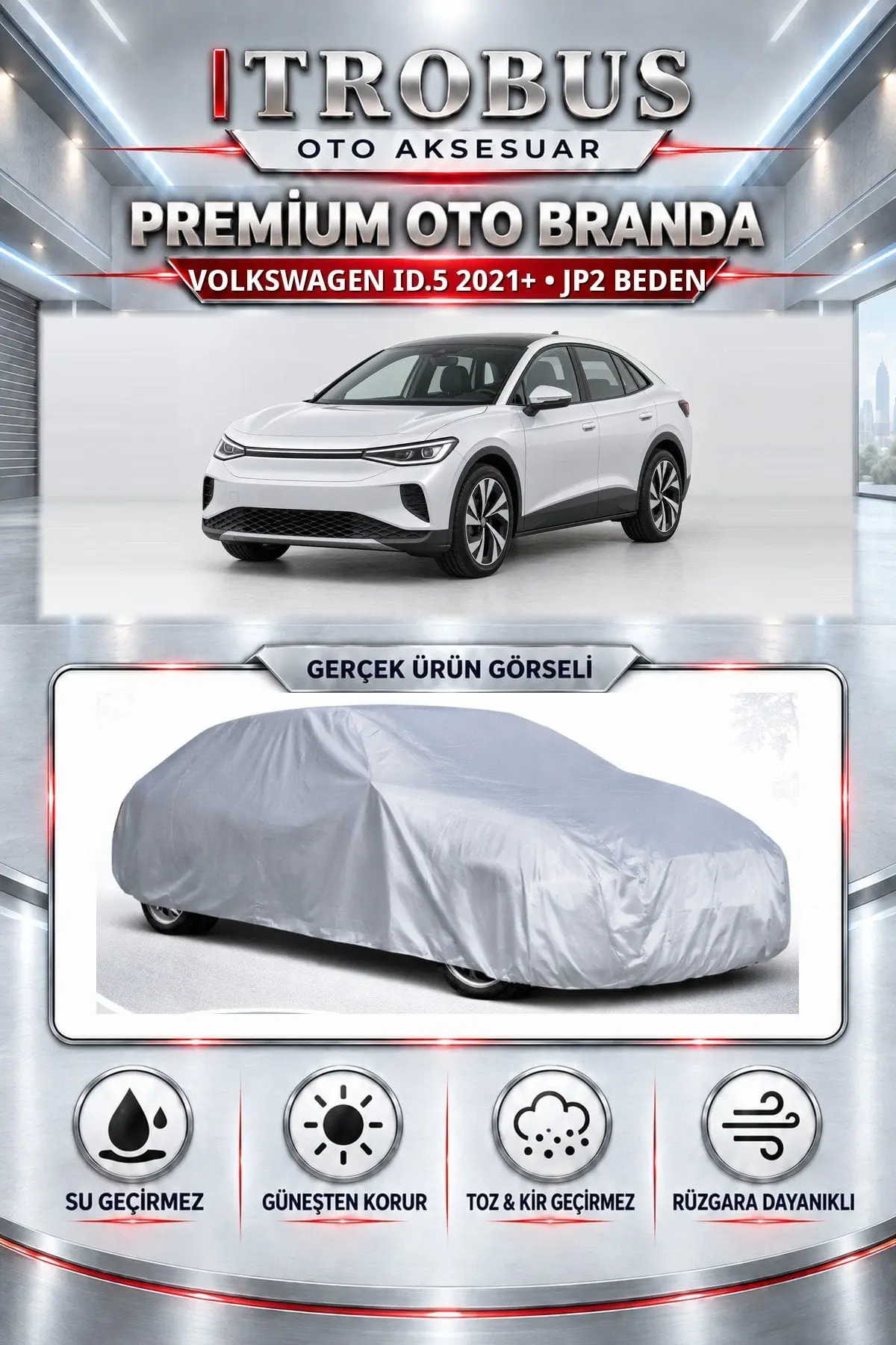 Volkswagen ID.5 2021 ve Sonrası Uyumlu Premium Oto Branda – JP2 Beden