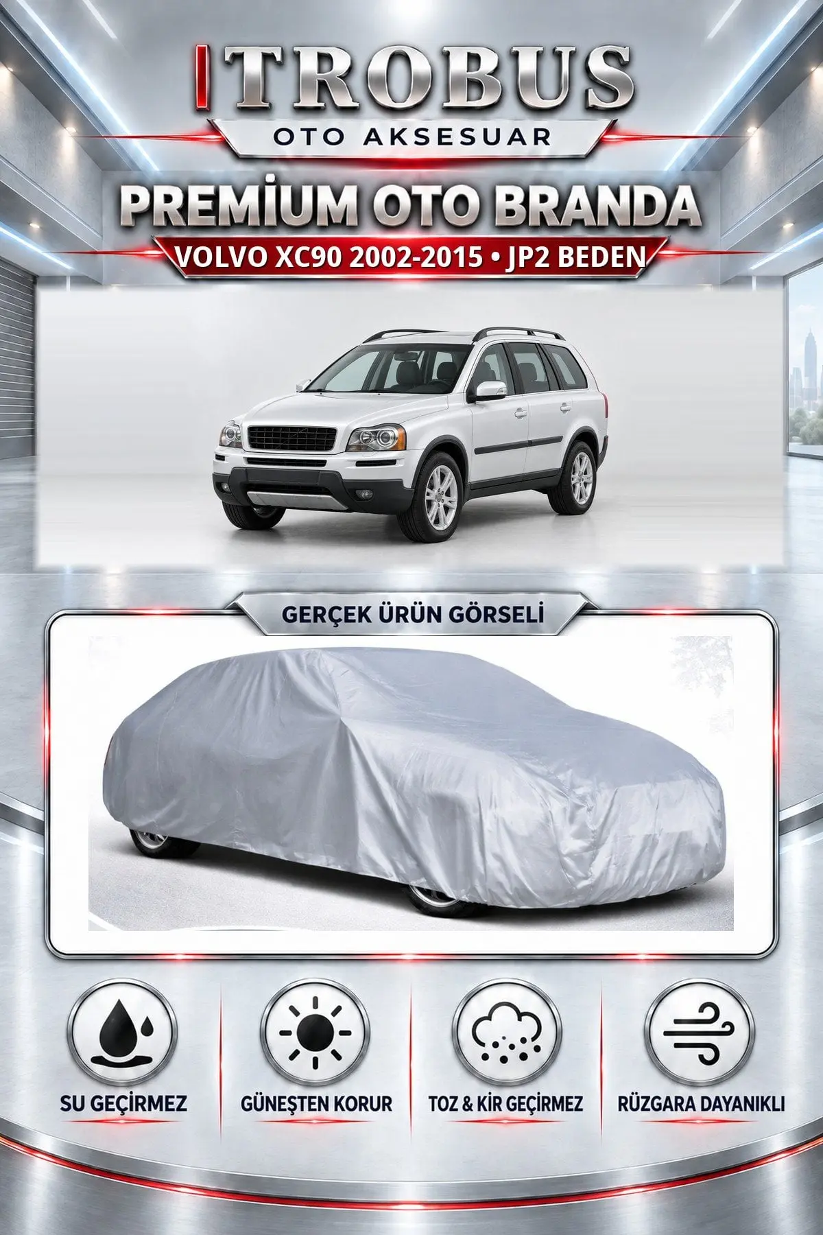 Volvo XC90 2002 ve Sonrası Uyumlu Premium Oto Branda – JP2 Beden