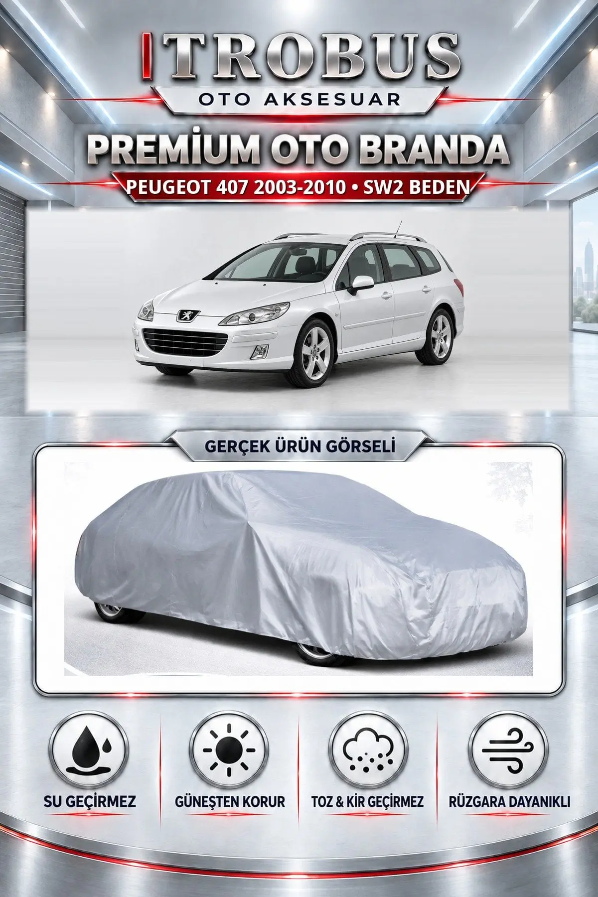 Peugeot 407 St.wagon 2004-2011 Uyumlu Premium Oto Branda – SW2 Beden