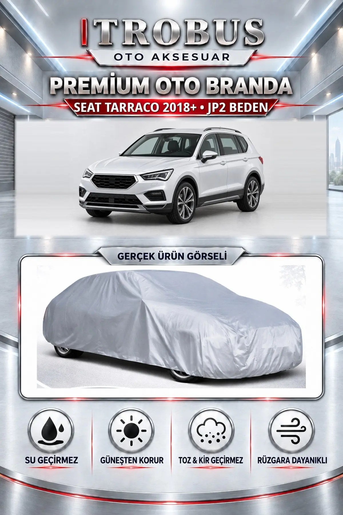 Seat Tarraco 2018 ve Sonrası Uyumlu Premium Oto Branda – JP2 Beden
