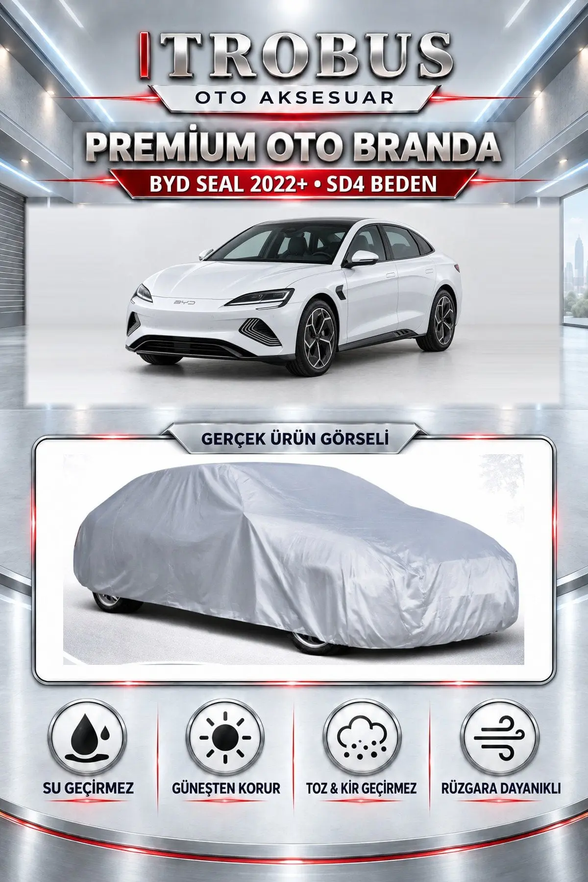 BYD Seal 2022 ve Sonrası Uyumlu Premium Oto Branda – SD4 Beden