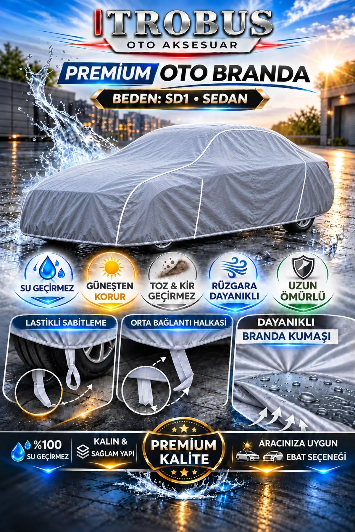 Premium Oto Branda SD1 Beden – Sedan Araçlar İçin
