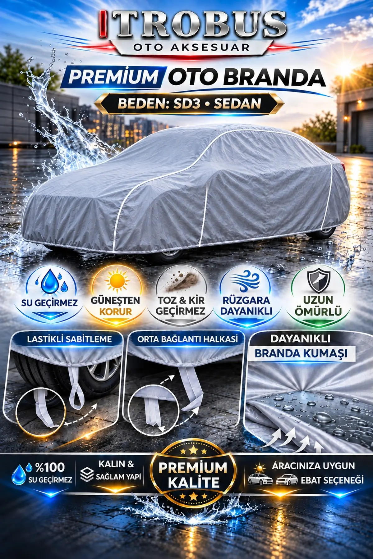 Premium Oto Branda SD3 Beden – Sedan Araçlar İçin