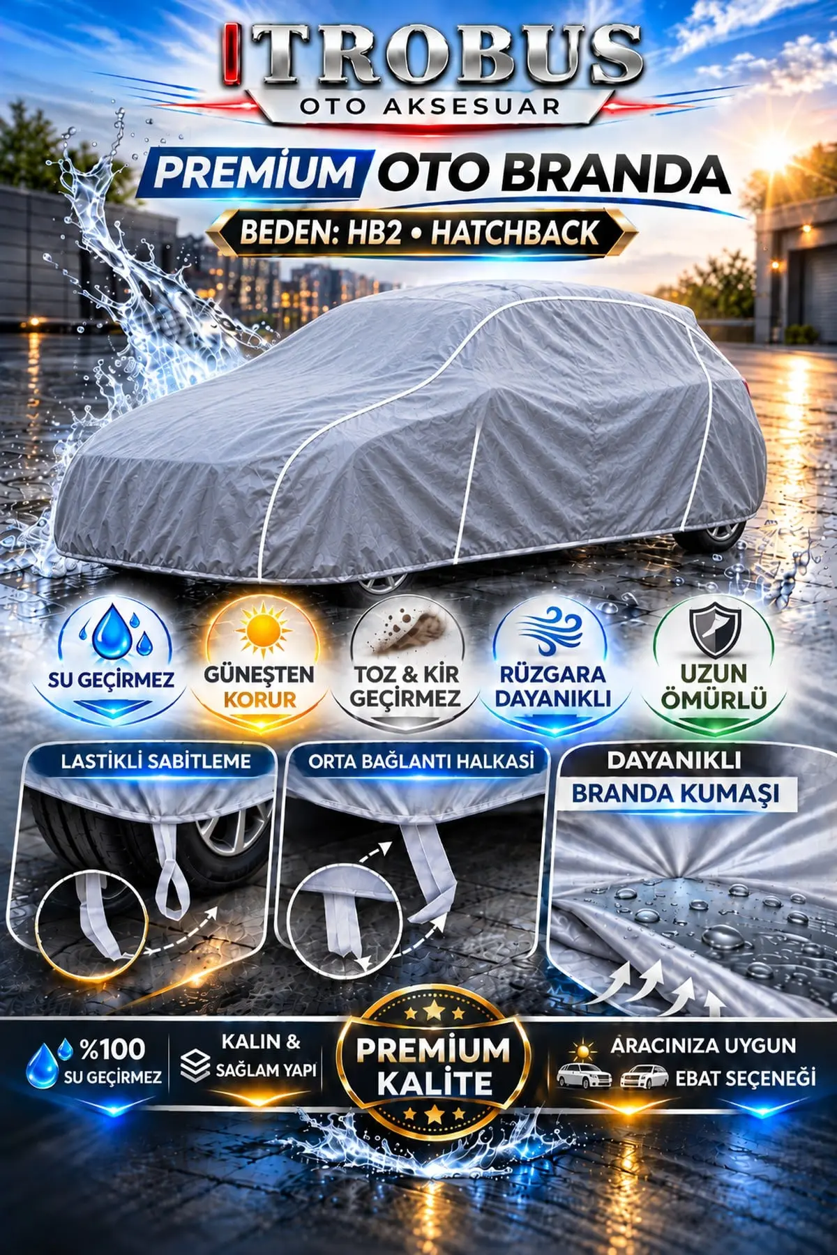 Premium Oto Branda HB2 Beden – Hatchback Araçlar İçin