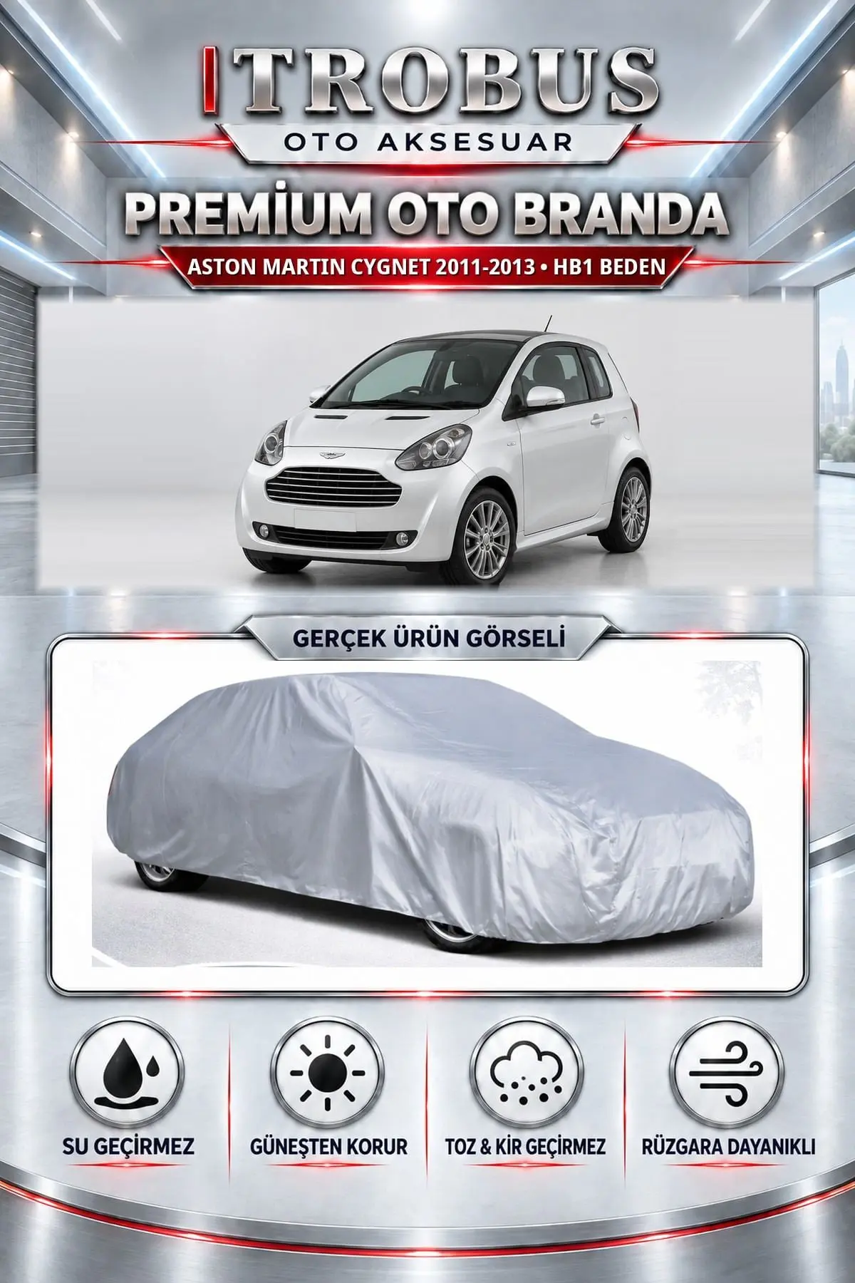 Aston Martin Cygnet 2011-2013 Uyumlu Premium Oto Branda – HB1 Beden