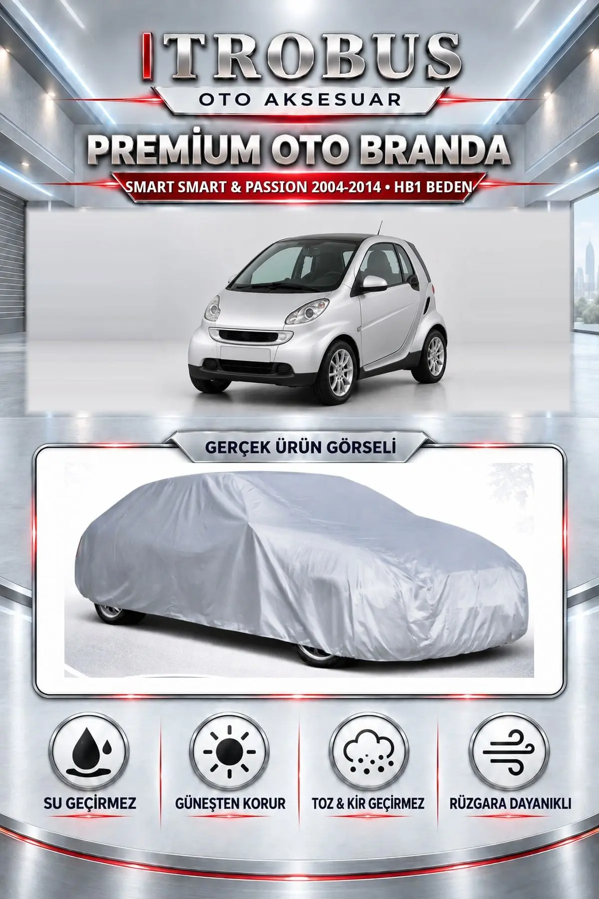 Smart Smart & Pulse 2004-2014 Uyumlu Premium Oto Branda – HB1 Beden