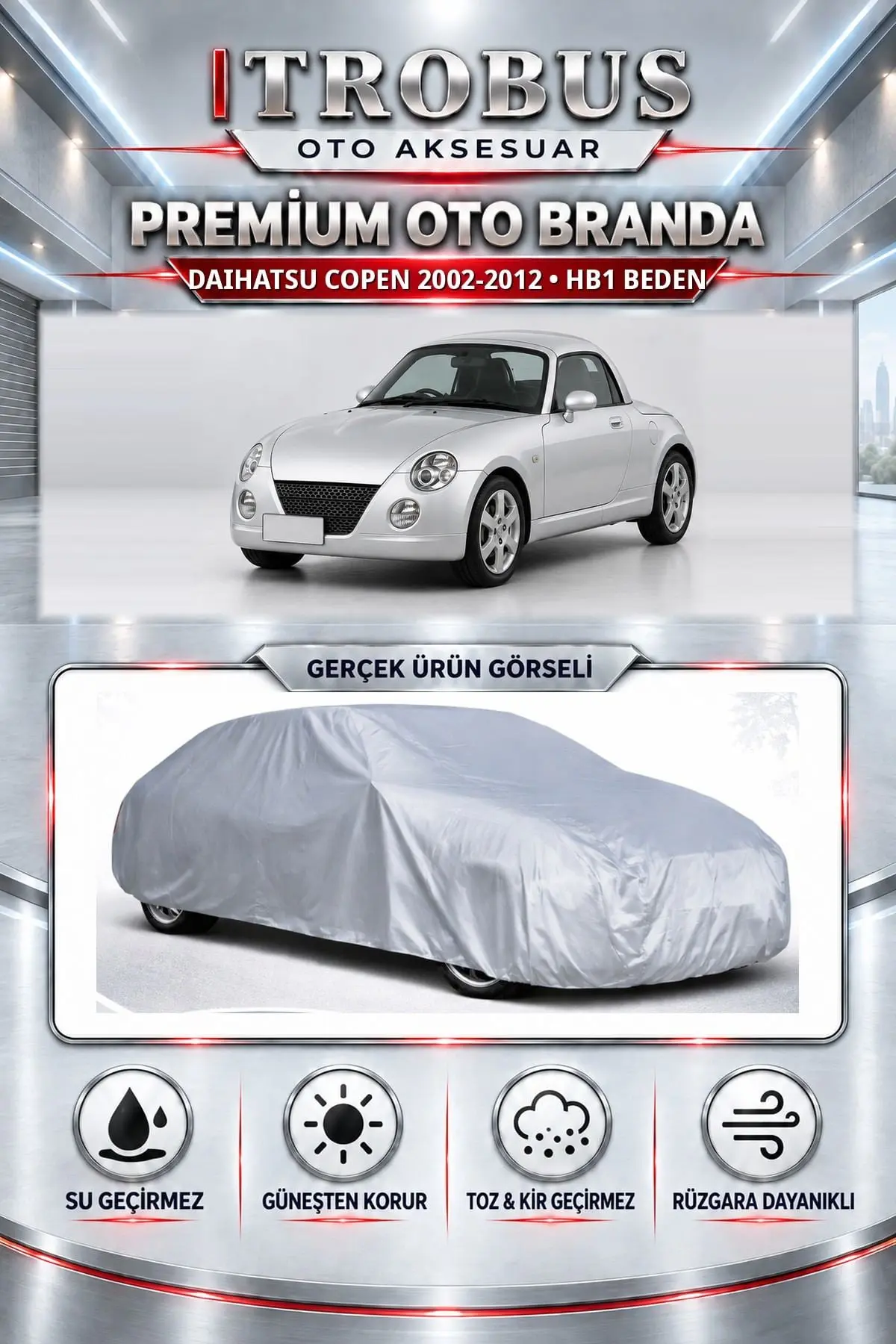 Daihatsu Copen 2002-2012 Uyumlu Premium Oto Branda – HB1 Beden