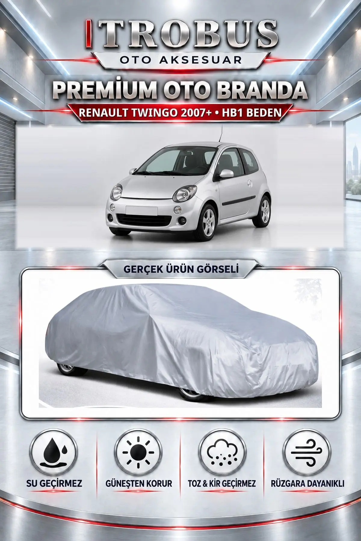 Renault Twingo 2007 ve Sonrası Uyumlu Premium Oto Branda – HB1 Beden