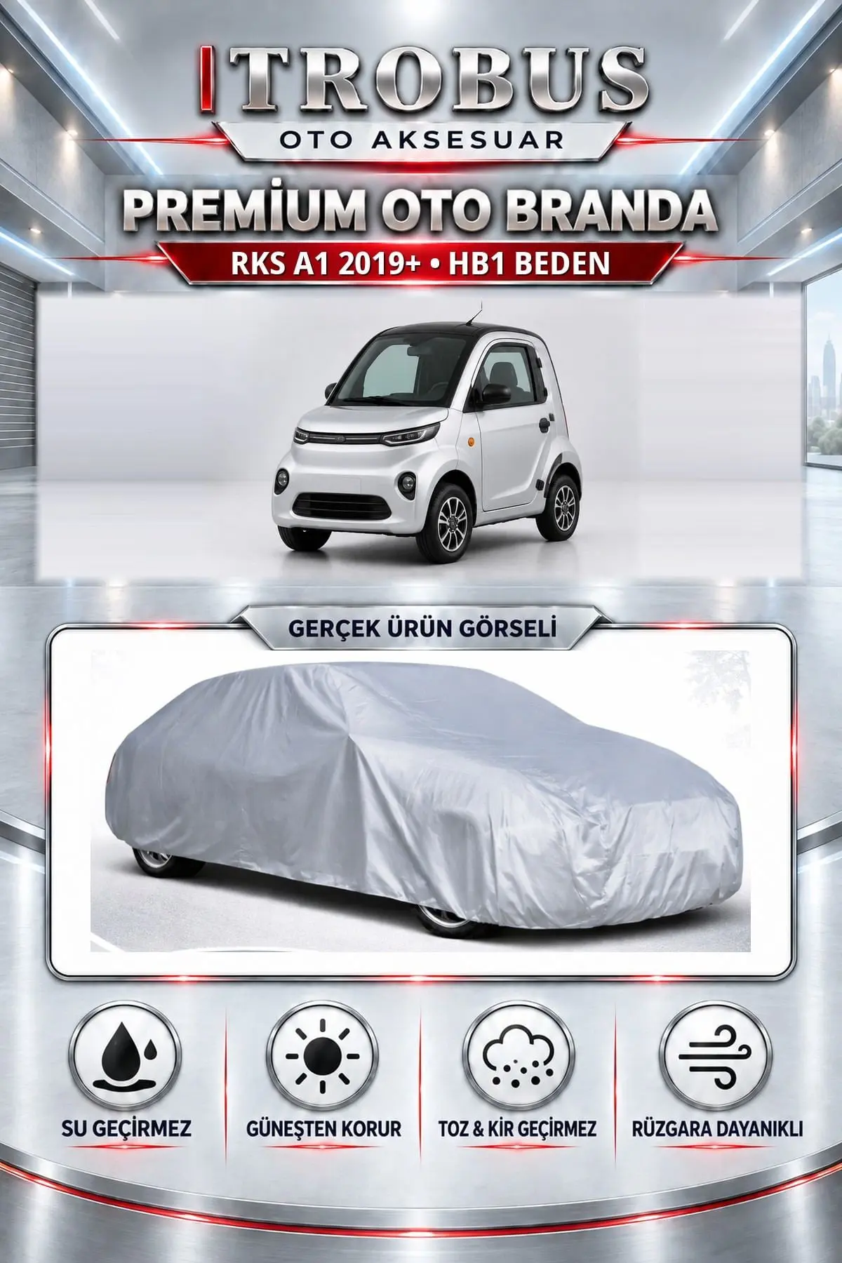 RKS A1 2019 ve Sonrası Uyumlu Premium Oto Branda – HB1 Beden