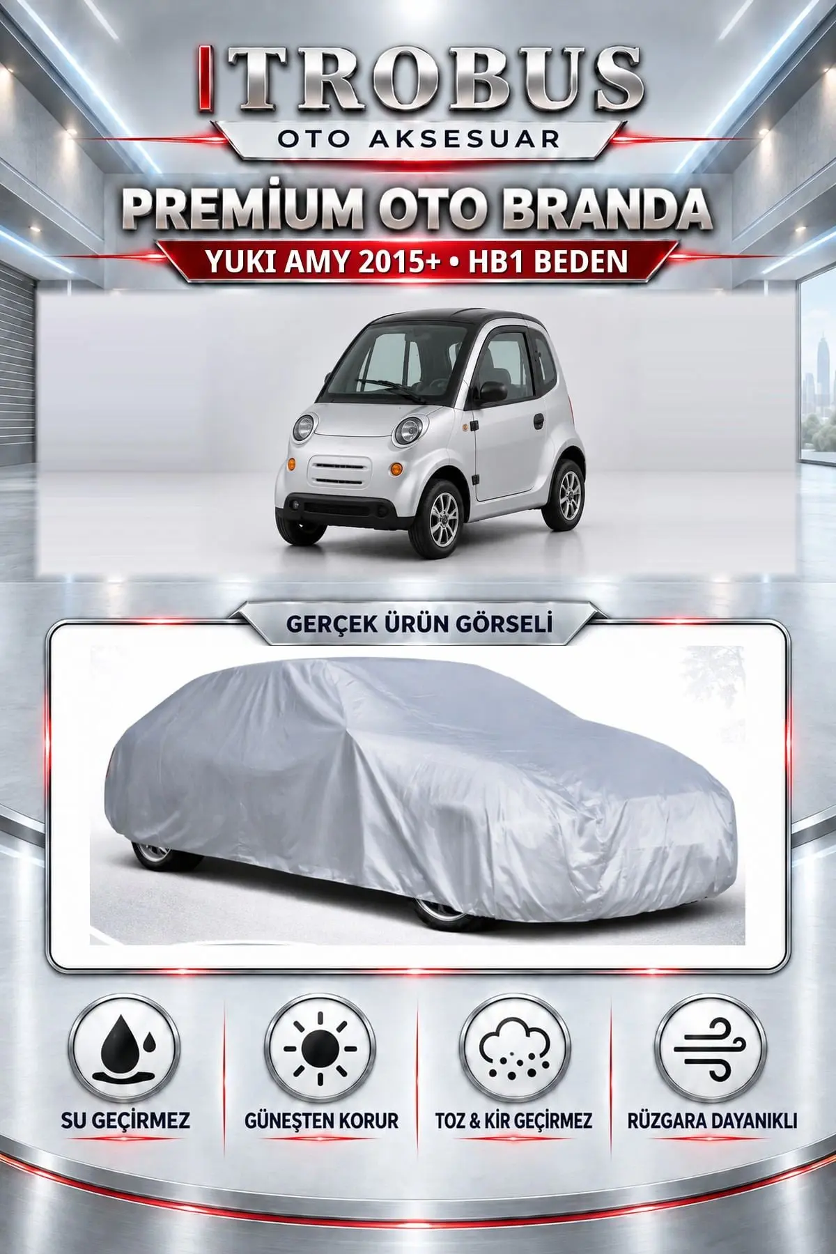 Yuki AMY 2015 ve Sonrası Uyumlu Premium Oto Branda – HB1 Beden