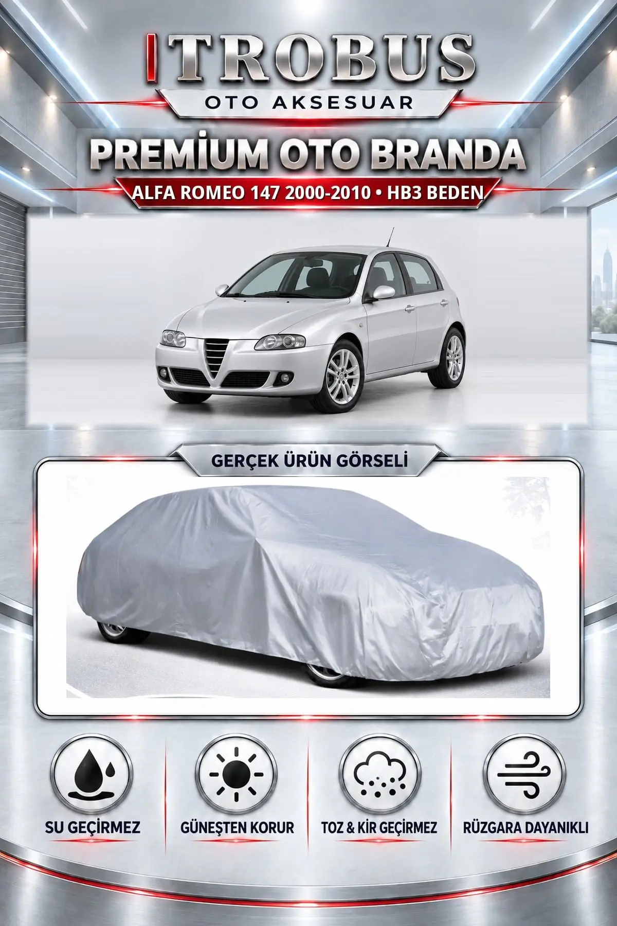 Alfa Romeo 147 2000-2010 Uyumlu Premium Oto Branda – HB3 Beden