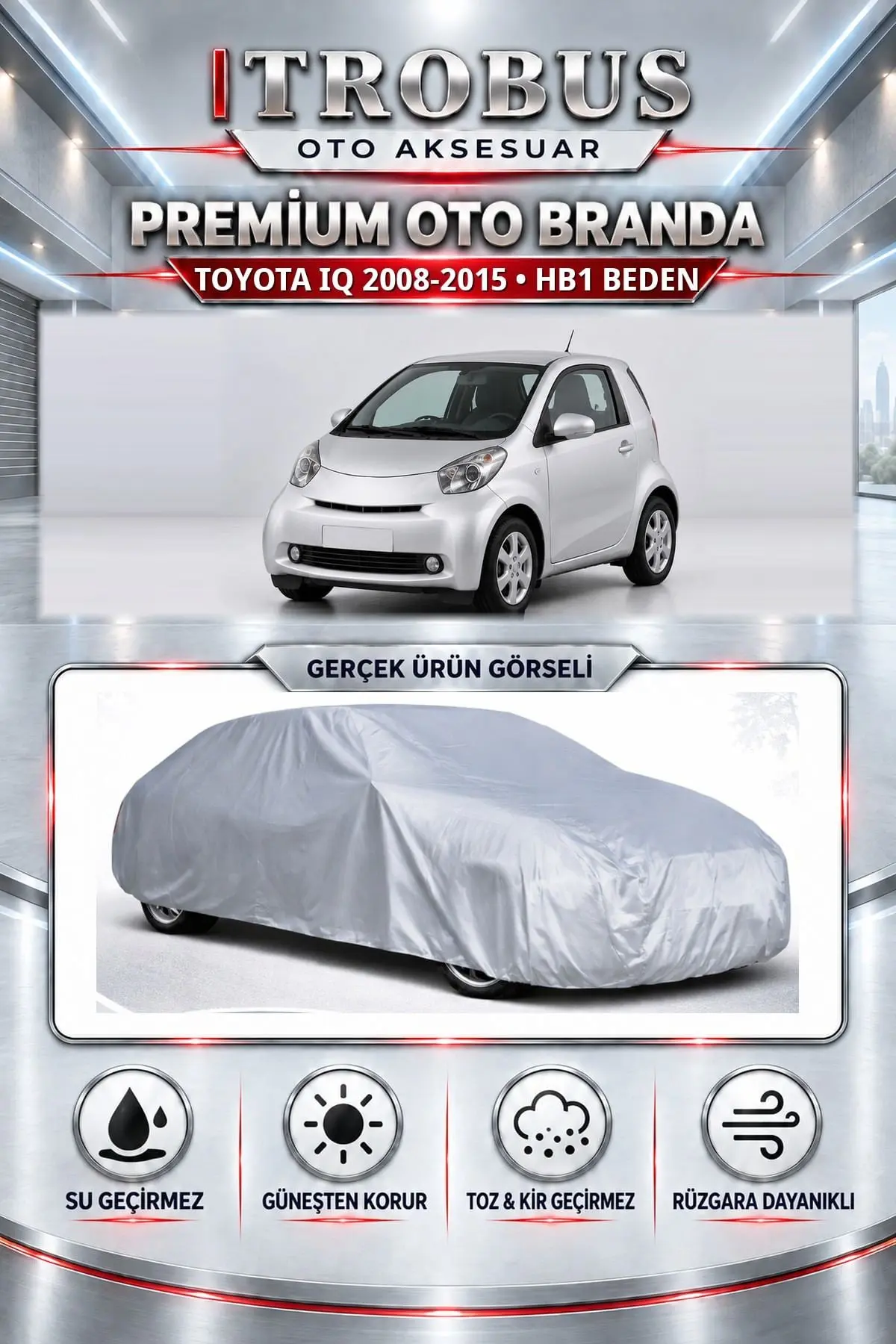 Toyota iq 2008-2015 Uyumlu Premium Oto Branda – HB1 Beden