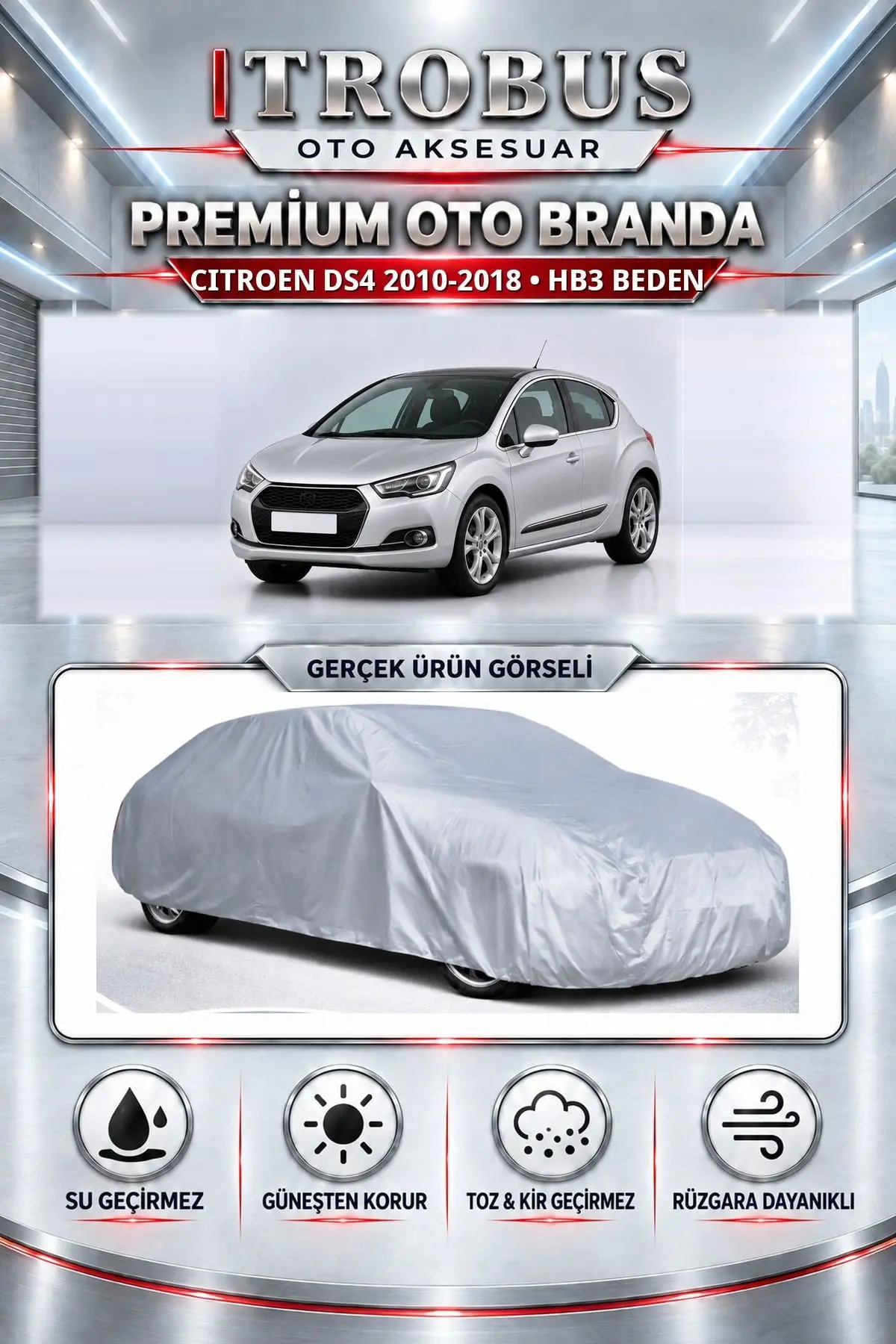 Citroen DS4 2010-2018 Uyumlu Premium Oto Branda – HB3 Beden