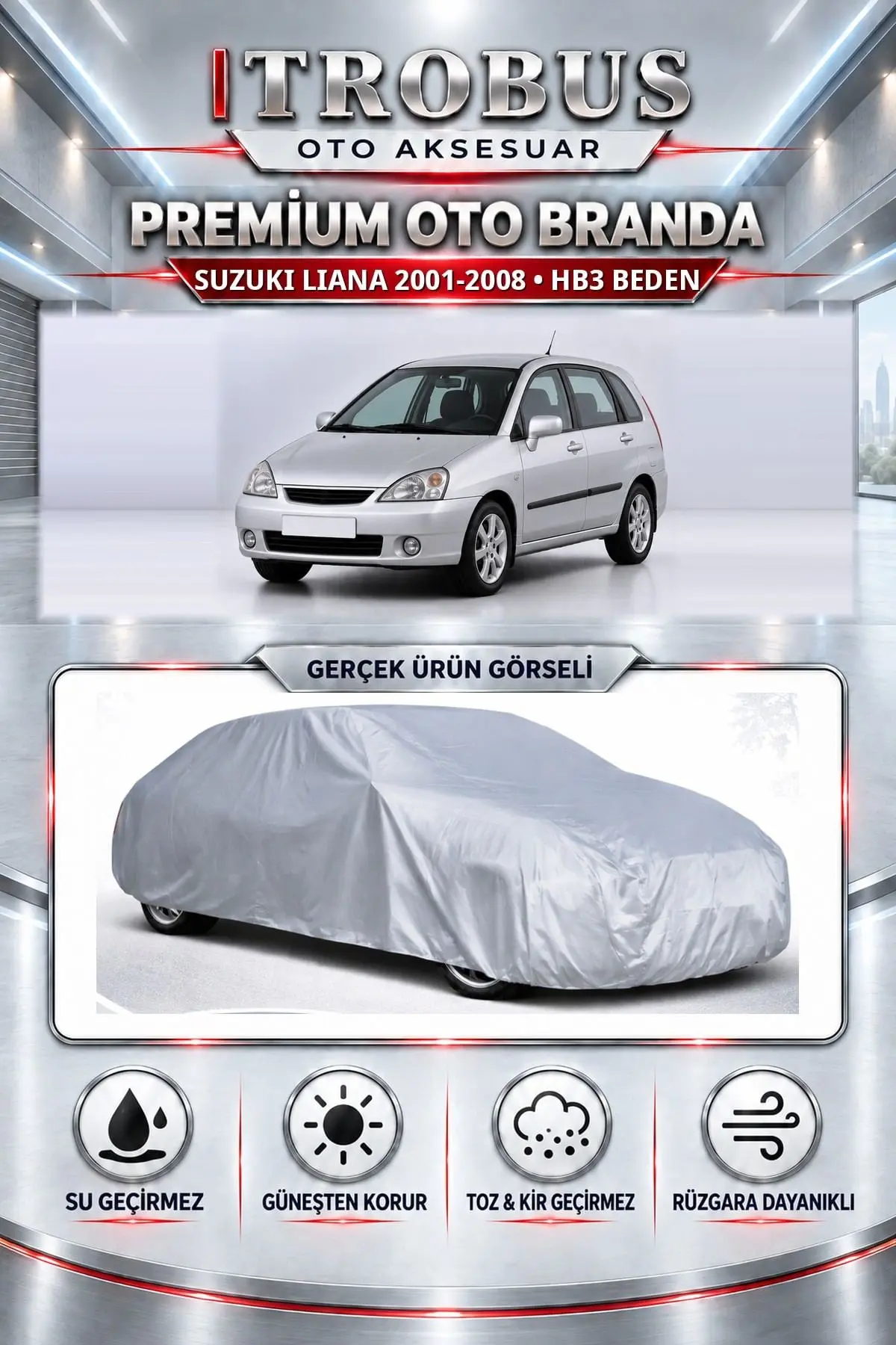Suzuki Liana 2001-2008 Uyumlu Premium Oto Branda – HB3 Beden