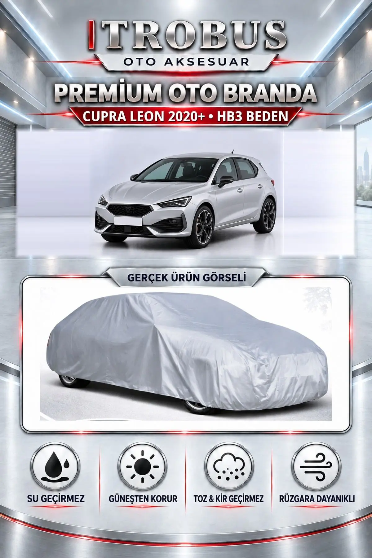 Cupra Leon 2020 ve Sonrası Uyumlu Premium Oto Branda – HB3 Beden
