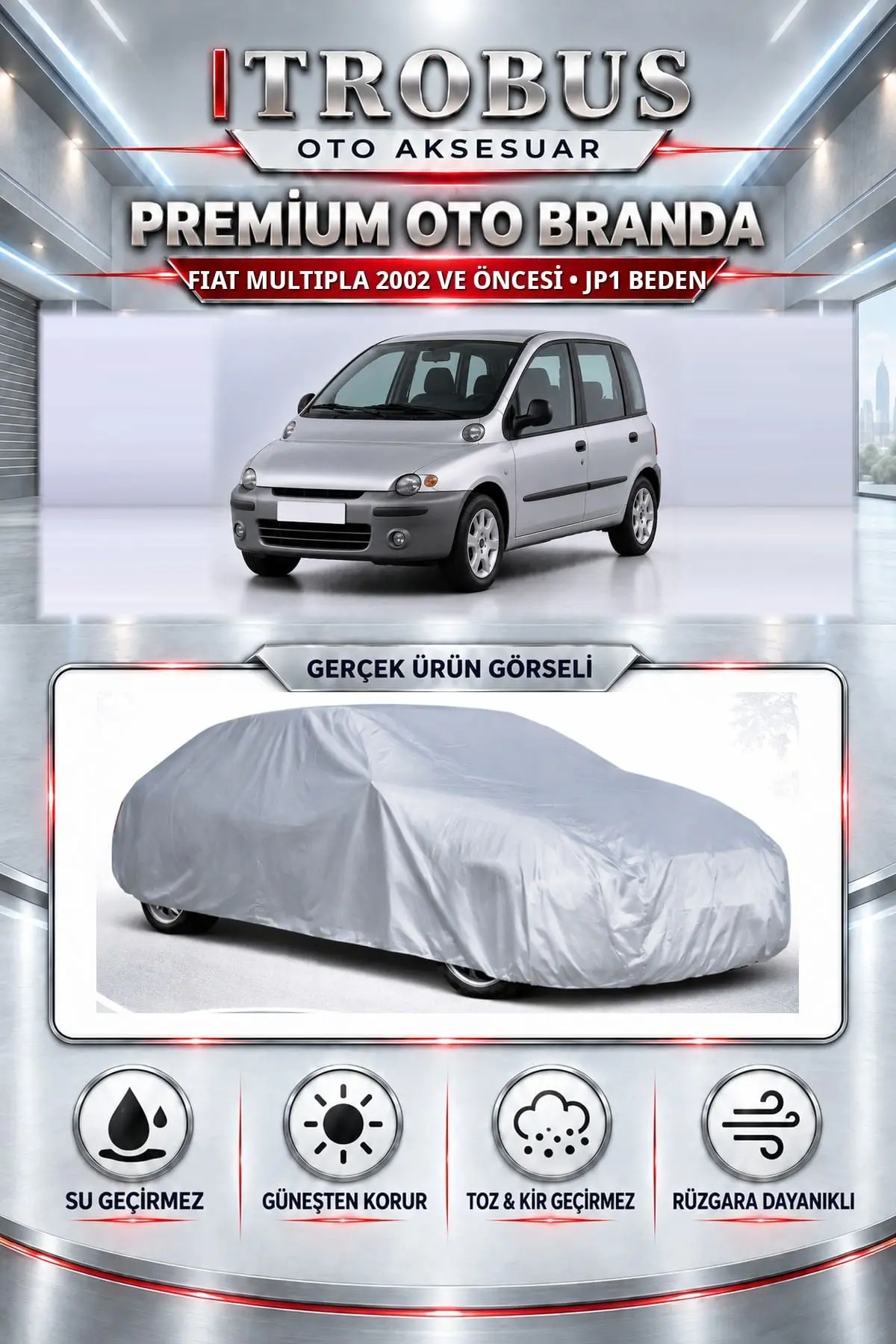 Fiat Multipla 2002 ve Öncesi Uyumlu Premium Oto Branda – JP1 Beden