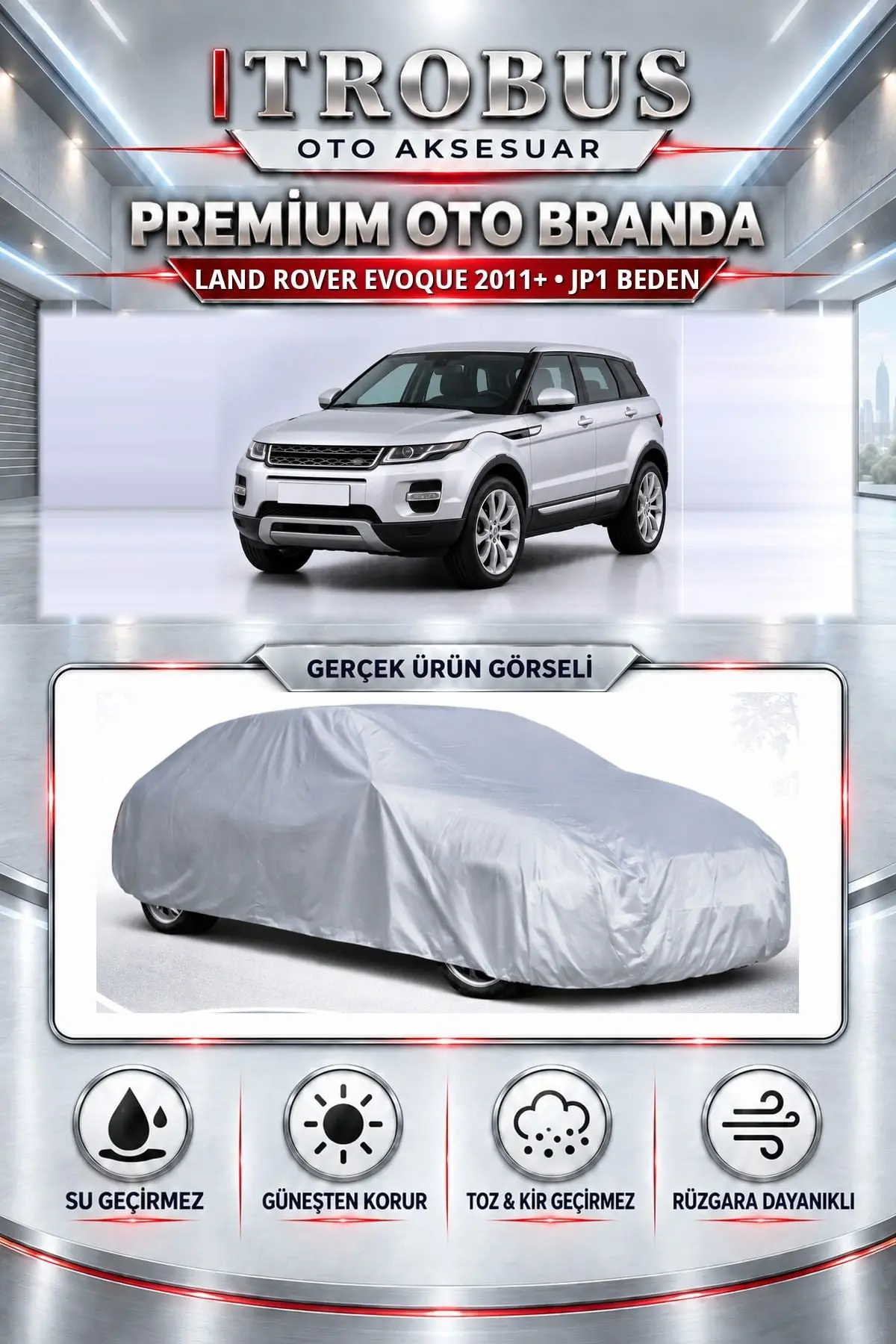 Land Rover Evoque 2011 ve Sonrası Uyumlu Premium Oto Branda – JP1 Beden